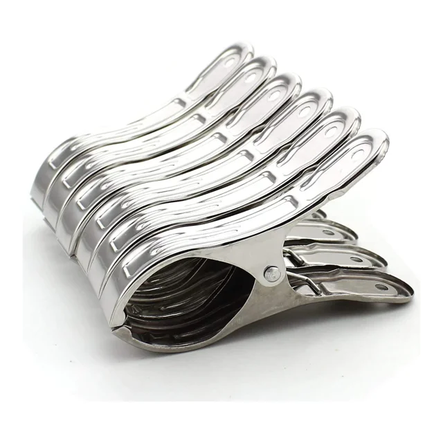 Pinzas grandes para toalla de playa, pinzas grandes de acero inoxidable para alfileres para toallas, edredones, sábanas de baño, mantas, ropa, duraderas, 6 uds.
