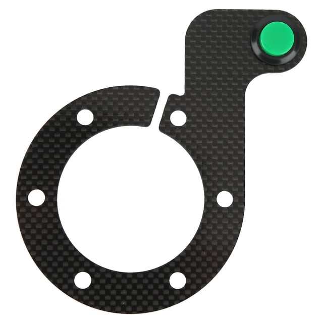 Botón de bocina para volante de fibra de carbono de 6 orificios, cómodo y sensible al tacto, de repuesto para MOMO Green