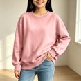 thumbnail image 2 of HAJWOH Teen Girls Boys Oversized Crewneck Sweatshirts Pullover Tops Toddler Kids Long Sleeve Sweatshirts, 2 of 6