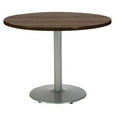 thumbnail image 2 of KFI Studios Mode 3' Round Counter Height Dining Table, River Cherry, Silver Base, 2 of 6