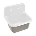 thumbnail image 6 of Loire 22" Cast Iron Rectangle Wall-Mounted Sink in Glossy Taupe, 6 of 8