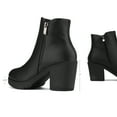 thumbnail image 4 of BURUDANI Womens Zoey 2 Faux Leather Bootie Ankle Boots, 4 of 4