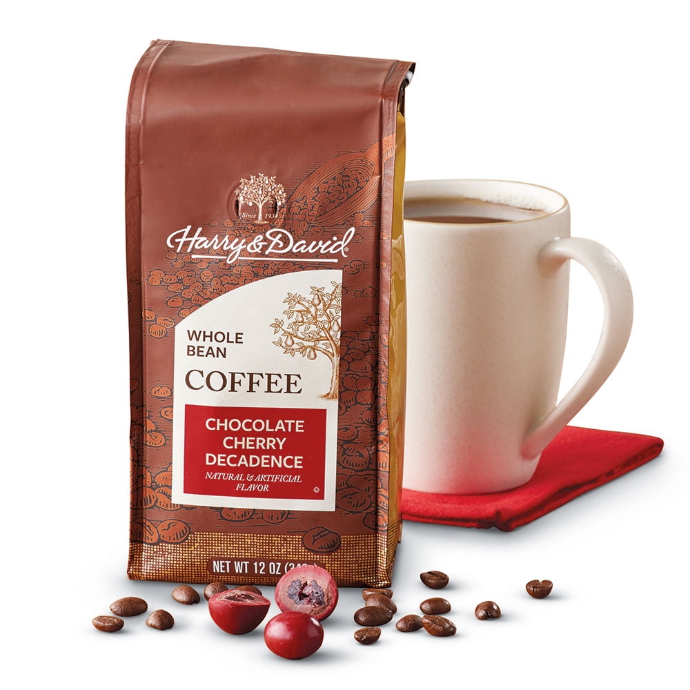 Harry & David Chocolate-Cherry Decadence Whole Bean Coffee (12 Ounces