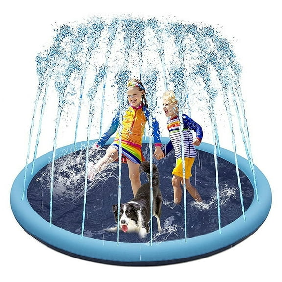 AirSMall BPA Free Kids Sprinkler Pad, PVC Blue, 59"