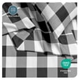thumbnail image 4 of Twin Sheet Set - 1800 Ultra-Soft Microfiber Twin Bed Sheets - Double Brushed - Deep Pockets - Easy Fit - 3 Piece Set - Bedding Sheets & Pillowcases (Twin, Buffalo Plaid - White/Black), 4 of 7