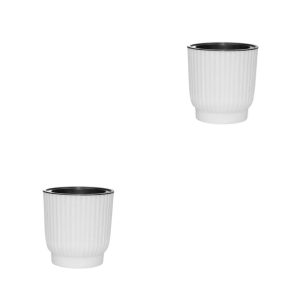 Cateissary Macetas de bonsái portátiles y con estilo, materiales hechos, macetas de contenedor de macetas de bonsái de ABS duraderas, fácil de blanco ciento veinte 2piezas