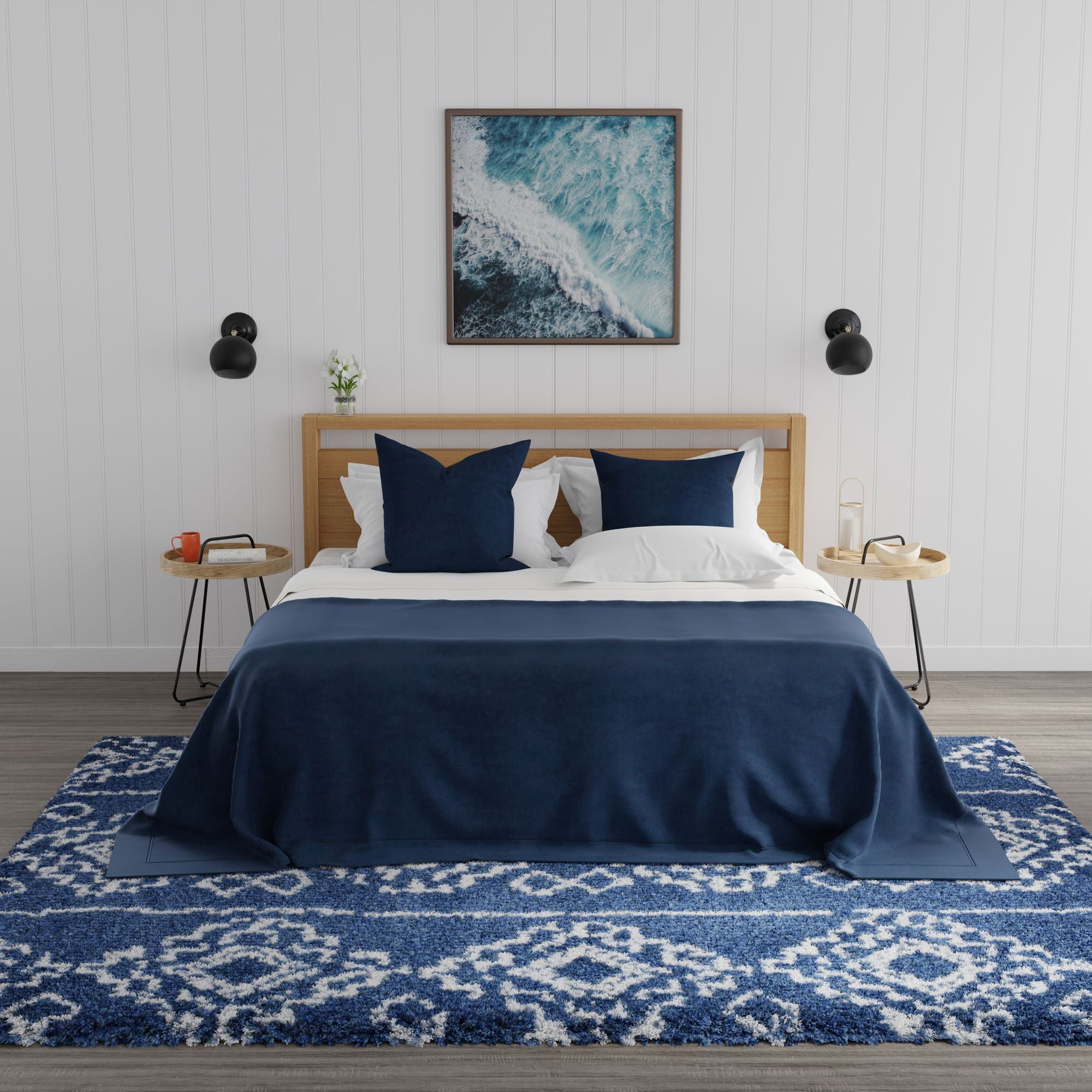 Mason Brooks Indigo Shag CG10A Transitional Moroccan 2'6" X 8' Area Rug