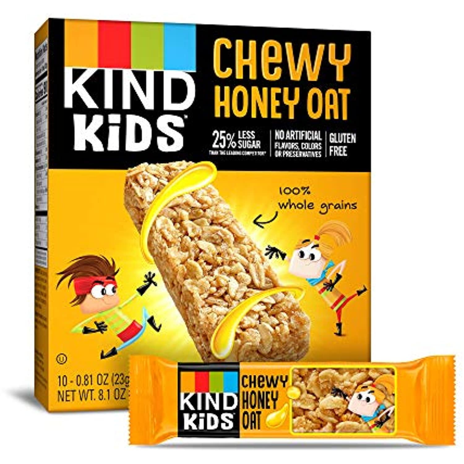 Kind Kids Granola Chewy Bar, Honey Oat, 10 Count (6 Pack)