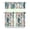 Tropical Plants, variant on Retro Floral Kitchen Curtains 3-Piece Set - Classic Vintage Paisley Design, Short Rod Pocket Window Panels (54x18 + 27.5x36x2), Boho Chic Farmhouse Decor
