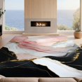 thumbnail image 2 of Design&I 8'x10' Ultra Soft Area Rug, Pink Blush Marble Swirl Design Abstract and Veining with Border Fluffy Washable Non Shedding for Bedroom Living Room Under Sectional, 2 of 7