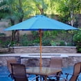 thumbnail image 1 of Jeco Parasol de Marché en Bois 9 Pieds Polyester Turquoise, 1 of 1