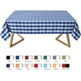 thumbnail image 3 of Square Tablecloth Water Resistance Antiwrinkle Spillproof Heavy Weight Gingham Table Cloth Buffalo Plaid for Buffet Banquet Parties Event Holiday Dinner 70 x 70 Inch Blue and White, 3 of 6