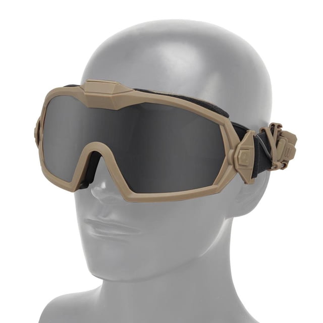 Gafas de seguridad tácticas gafas de terre de motocicleta con múltiples lentes para disparar senderismo esquí equitación protección ocular con - color marrón DYNWAVEMX Gafas deportivas