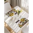 thumbnail image 5 of Yellow Sunflowers Placemats Set of 6, Western Star Farmhouse White Wooden Placemats for Dining Table, Place Mats for Kitchen Tabletop, Waterproof Wipeable Dining Table Mats Set, 5 of 9