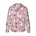 thumbnail image 3 of Daiia Kawaii Pig UPF 50+ Sun Protection Hoodie Jacket Lightweight Long Sleeve Sun Shirt for Women Men with Pocket Hiking Outdoor-, 3 of 9