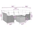 thumbnail image 2 of vidaXL Garden Sofa Set 7 pcs Black Poly rattan, 2 of 2