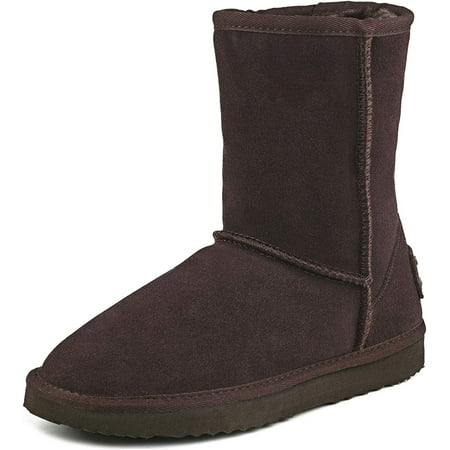 

AUSLAND Women s Water Resistant Classic Leather Mid-Calf Snow Boots 5125