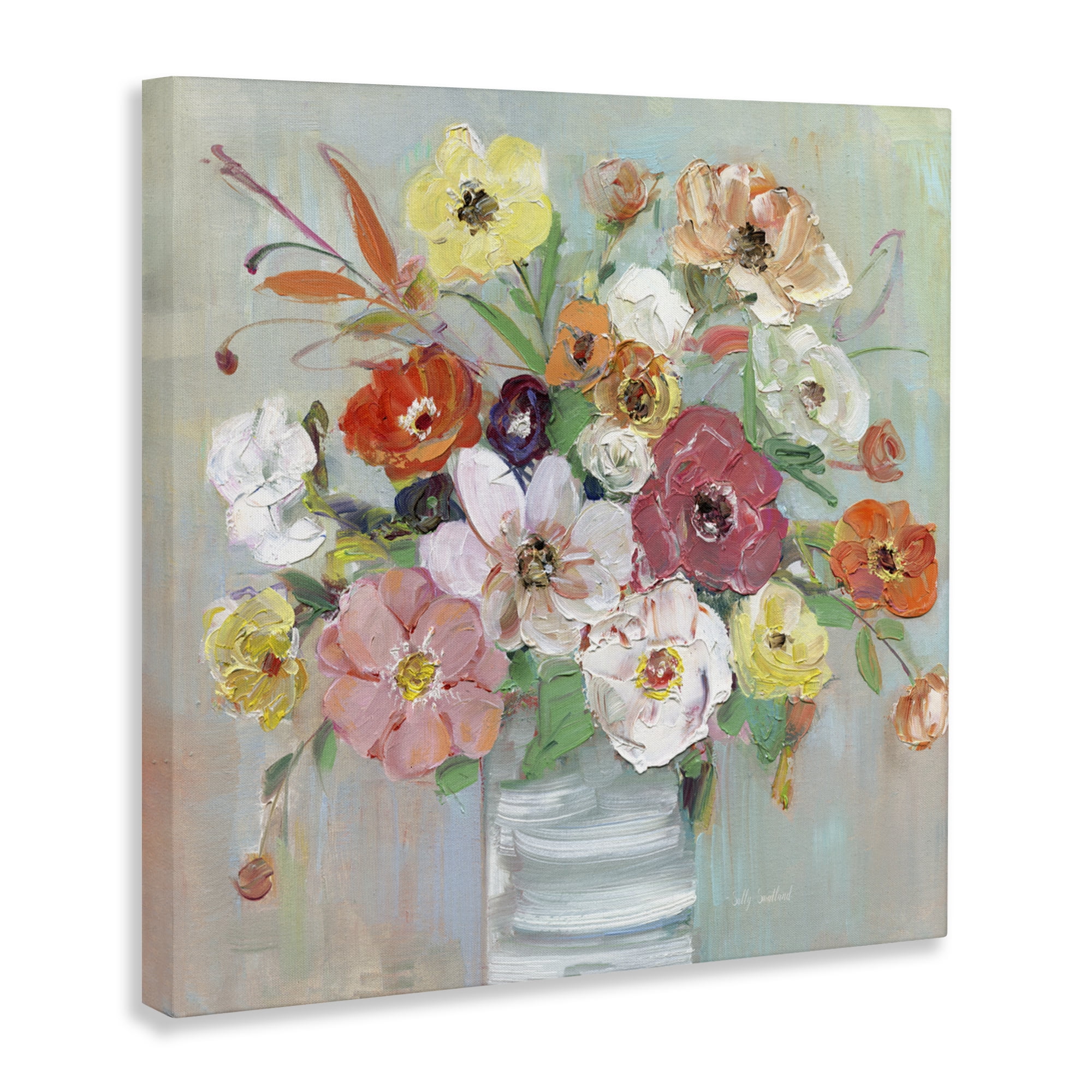 Stupell Industries Energetic Blossom Bouquet Canvas Wall Art, design by Sally Swatland