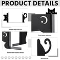 thumbnail image 5 of DZORUN Peeping Cat Metal Bookends Cute Cat Book Ends for Shelves Bookshelf Decorative Objects Home Office Desk, 5 of 6