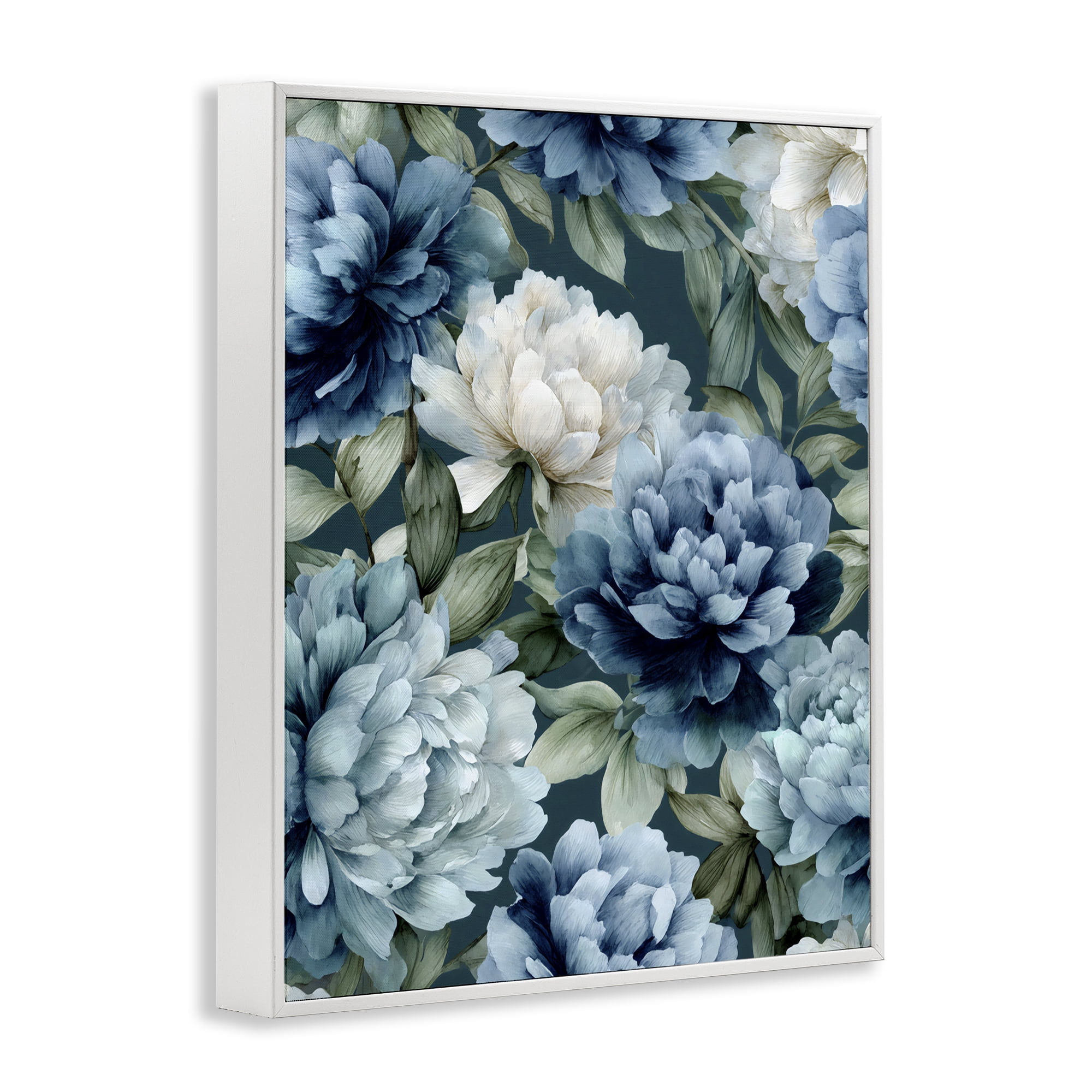 Stupell Industries Blooms On The Vine White Framed Giclee Art, design by Franklyn Gregory
