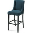 thumbnail image 3 of Bar Stool Chair Barstool, Set of 2, Fabric, Wood, Navy Blue, Modern Contemporary Urban Design, Bar Pub Cafe Bistro Hotel Restaurant Hospitality, 3 of 7