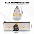 thumbnail image 2 of Rocae Dachshund Sitting in Bathtub for Leather Pencil Case - Zippered Pen Case Stationery Bag Zipper Pouch Pencil Holder For Men Women Businessmen And Artists, 2 of 5