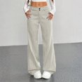 thumbnail image 6 of Women's high-waisted wide-leg casual striped pants, 6 of 9