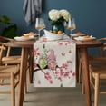 thumbnail image 2 of Easter Table Runner - 60 Inch Long, Kitchen Dining Table Runner Dresser Scarves, Country Spring Gnomes Flowers Colorful Eggs Retro Farmhouse Decor for Coffee Tables Wedding Party Banquet, 2 of 8