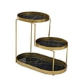 thumbnail image 1 of Billuyoard Decorative Cosmetic Tray Vanity Organizer Tidy Countertop for Bathroom  Almacenamiento y organización del hogar Marmoleado negro, 1 of 1