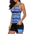 thumbnail image 3 of Womens Two Piece V-Neck Tankini Swimsuit with Boardshort Plus Size, 3 of 4