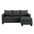 thumbnail image 3 of Pemberly Row Upholstered Reversible Sofa Chaise in Dark Gray, 3 of 7