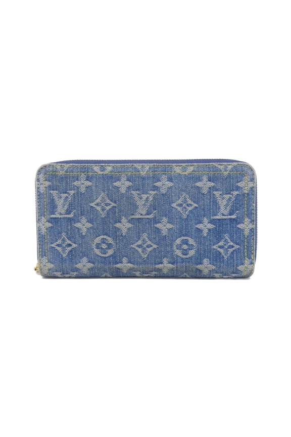 Pre-Owned Louis Vuitton LV Remix (Monogram Denim) Zippy Wallet M82958