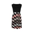 thumbnail image 3 of Fridja Women O- Neck Sleeveles Dress wave pattern Print Mini Tank Tops Dress, 3 of 6
