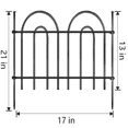 thumbnail image 3 of 45ft X 13in Animal Barrier Fence, 32 Panels No Dig Fence for Dogs Rabbit, Anti Digging Defense Barrier Garden Edging Border, Rustproof Metal Arched Decorative Garden Fencing for Outdoor, Yard, Lawn, 3 of 6