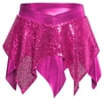 thumbnail image 6 of iiniim Girls Shiny Skirt And Top Set Ballroom Dancewear 2 Piece Dance Outfit for Cha-cha Performance Hot Pink 10, 6 of 7