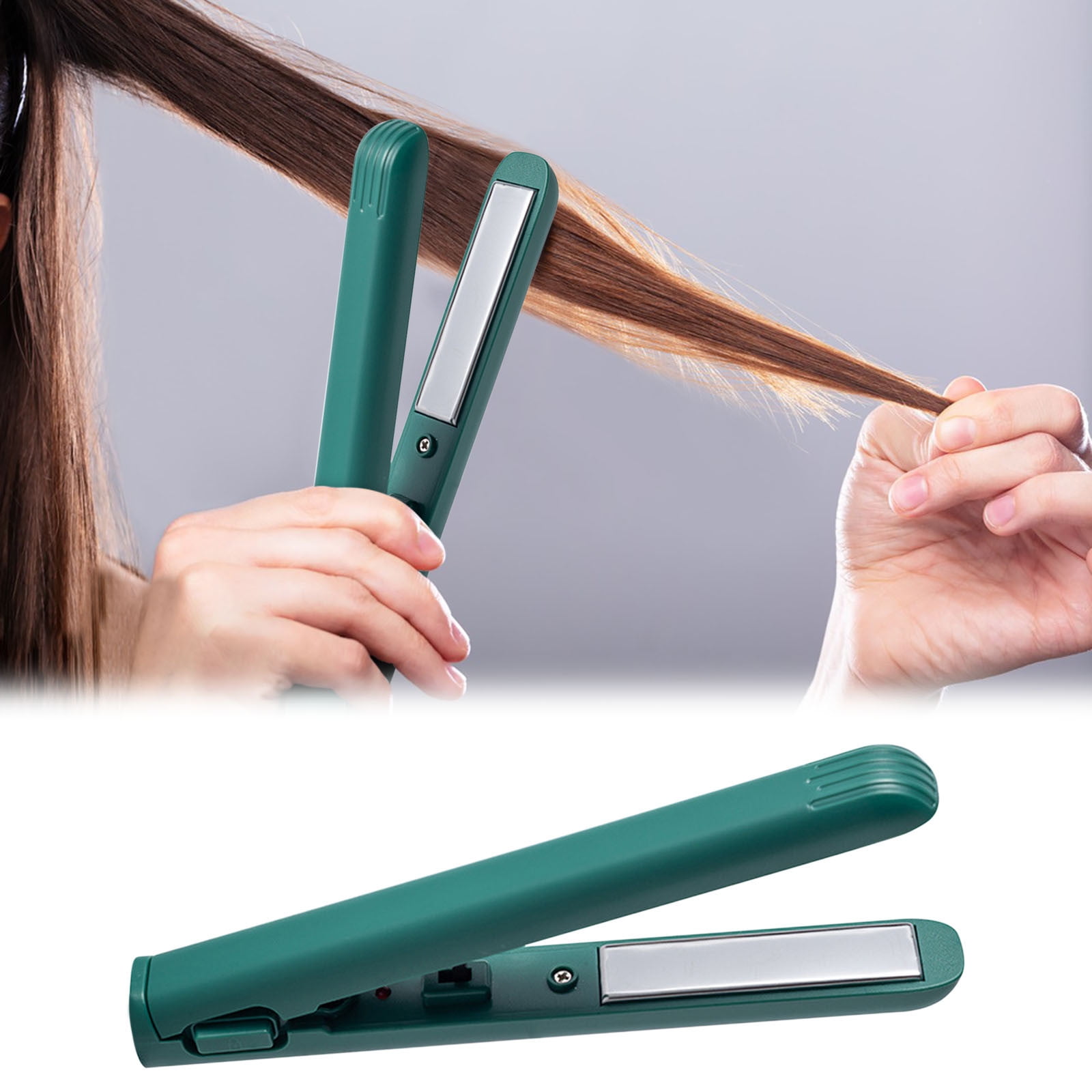 Tarmeek Mini Hair Straightener Direct Curling -purpose Hai 0.8 inch 10W Portable Rechargeable Mini Hair Straightener Direct Great for Spring and Daily Life Gift for Women