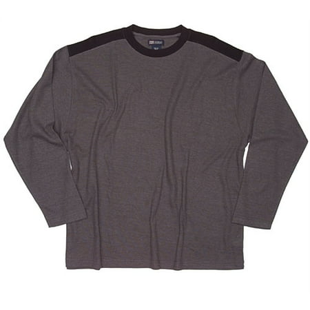 Big & Tall Men's Two-Toned Ribbed Crewneck