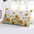 thumbnail image 5 of Yellow Sunflower Throw Pillow Cover 16 x 24 Inch Decorative Pillow Cover Grey Plaid Country Bee Farmhouse Floral Lumbar Pillowcase Seasonal Rectangle Cushion Case for Couch Sofa Bed Living Room, 5 of 7