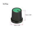 thumbnail image 2 of 10 Pcs Perilla de 6mm para Pedal de Efecto de Altavoz, Perilla de Potenciómetro Negra Verde, 2 of 3