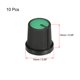 thumbnail image 2 of 10 Pcs Perilla de 6mm para Pedal de Efecto de Altavoz, Perilla de Potenciómetro Negra Verde, 2 of 3
