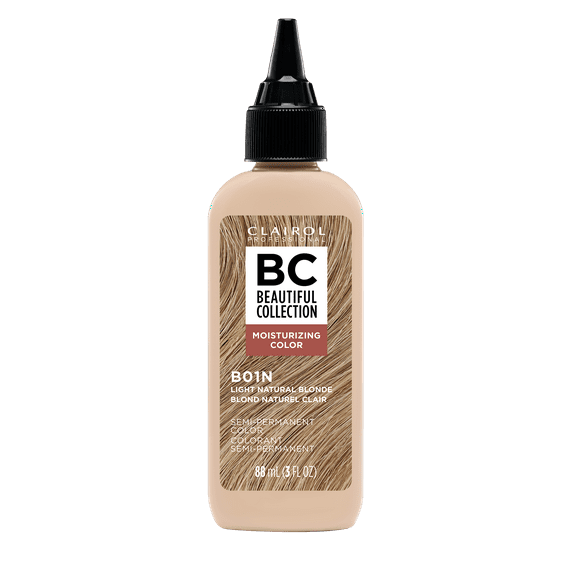 Clairol Professional Beautiful Collection Moisturizing Color Semi-Permanent Hair Color Crème 01N Light Natural Blonde, 3.0 oz
