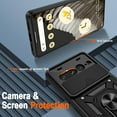 thumbnail image 2 of for Google Pixel 7 Pro Case, with (2 Pcs) HD Screen Protector, Heavy Duty Shockproof with 360° Rotation Metal Kickstand [Military Grade] Protective Case for Pixel 7 Pro, Black, 2 of 16