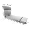 thumbnail image 4 of Jordan Manufacturing 75.5" x 22" Canvas Charcoal Solid Rectangular Outdoor Chaise Lounge Cushion with Ties, 4 of 9