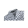 thumbnail image 4 of INSPIRE CHIC Men's Shirt Polka Dots Pattern Point Collar Long Sleeve Button Down Shirt 34 White, 4 of 7