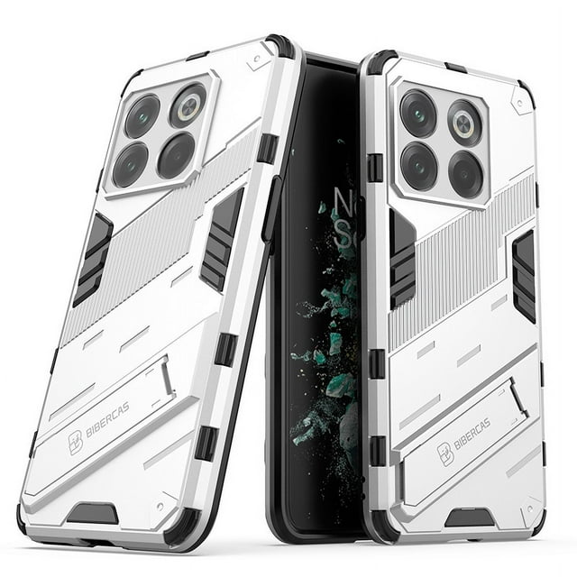 For OnePlus 10T 5G Case Car Magnetic Holder Armor Shockproof Back Cover for One Plus 10 T Oneplus10T Kickstand Phone Cases White For Oneplus 10T 5G
