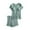 Green, variant on Women's Maternity Nursing Pajama Set Breastfeeding Sleepwear Set Short Sleeve Top & Shorts Pregnancy PJS