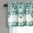 thumbnail image 3 of Lush Decor Clara Room Darkening 18" x 52" + 2" Header Damask Turquoise 3" Rod Pocket Single Valance, 3 of 6