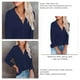 thumbnail image 5 of Blusas De Moda Para Mujer Blusas De Manga Larga De Color Puro Para Mujer Blusa Con Cuello En V Botón De Manga Larga Color Puro Tops Casuales Básicos De Moda Para Mujer Azul ANGGREK azul marino M, 5 of 6
