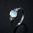 thumbnail image 3 of Anillo de plata para mujer, decoración portátil, anillos, adorno, accesorio de joyería, aniversario de boda, compromiso, blanco, talla 6 Ropa, zapatos y accesorios Miscelánea Blanco Tamaño 8 Minnieouse AP011197-03, 3 of 6