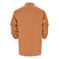 thumbnail image 6 of KTMKH Men's Fall Casual Solid Lapel Striped Stretch Button Sweater Short Sleeved Shirt, 6 of 8